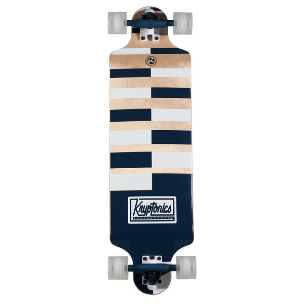 Kryptonics Drop-down Longboard 32-inches x 8-inches Complete Skateboard - Red