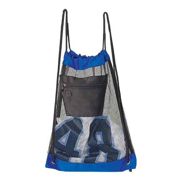 black mesh drawstring bag