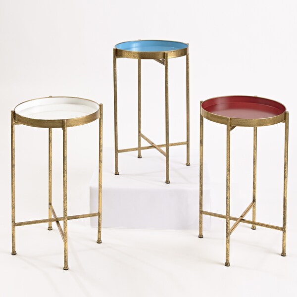 InnerSpace Small Gold Folding Tray Table - Free Shipping Today ...