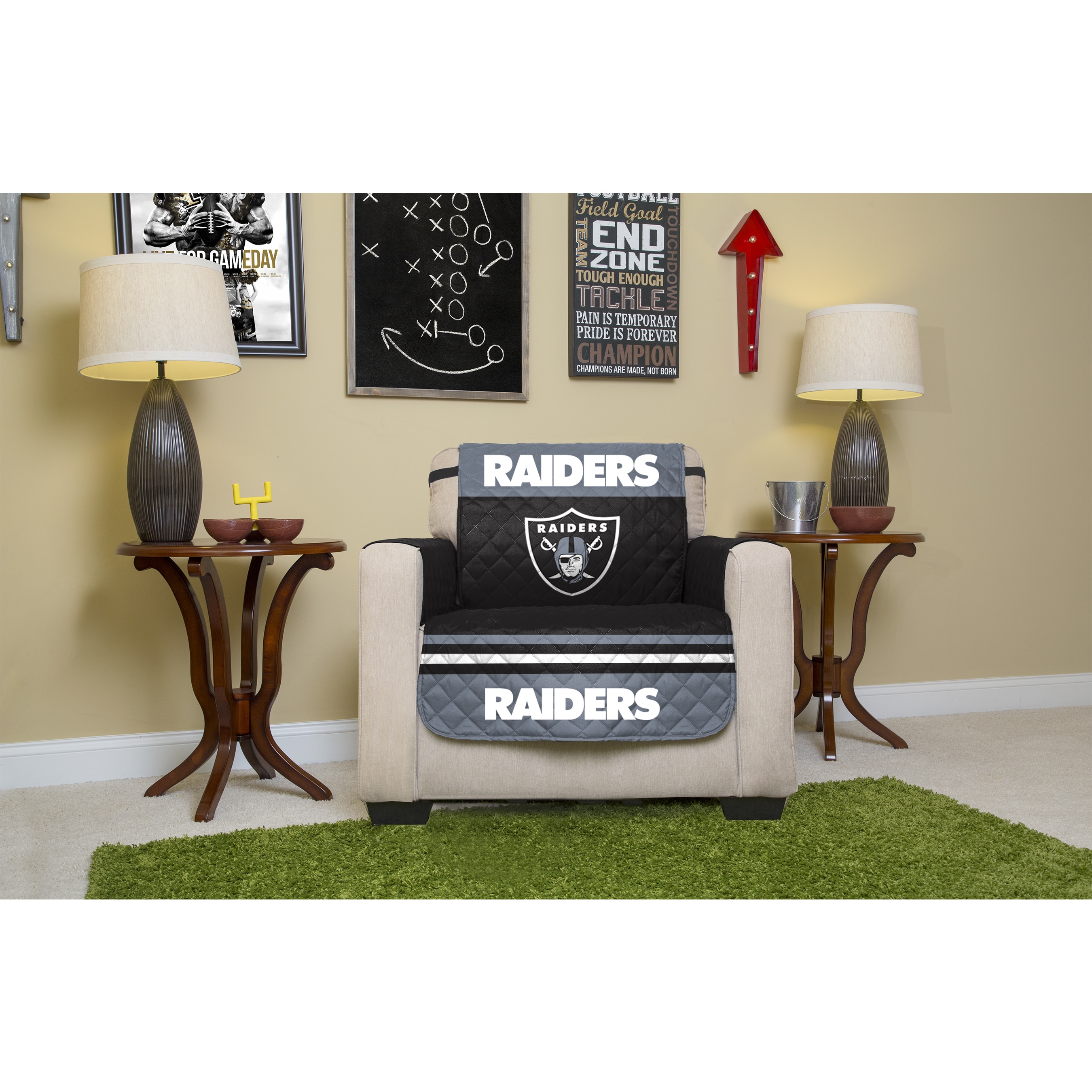 Shop Oakland Raiders Multicolored Licensed Nfl Chair Protector