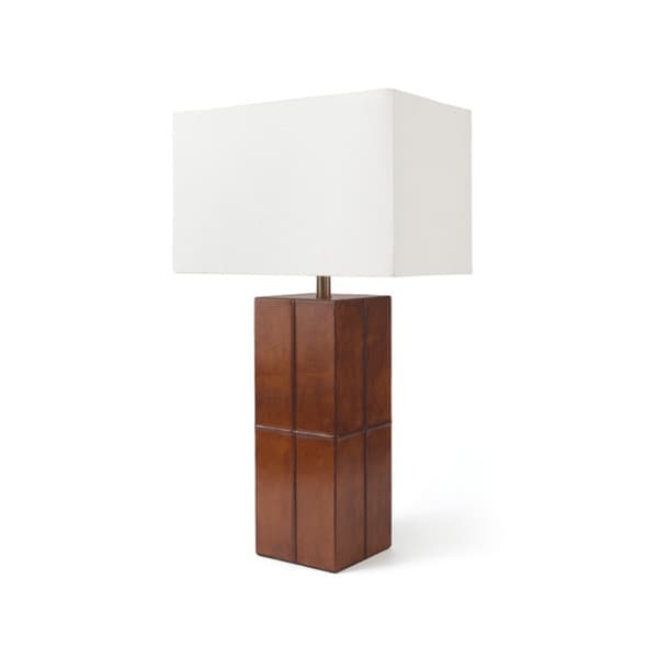 Square Leather Table Lamp