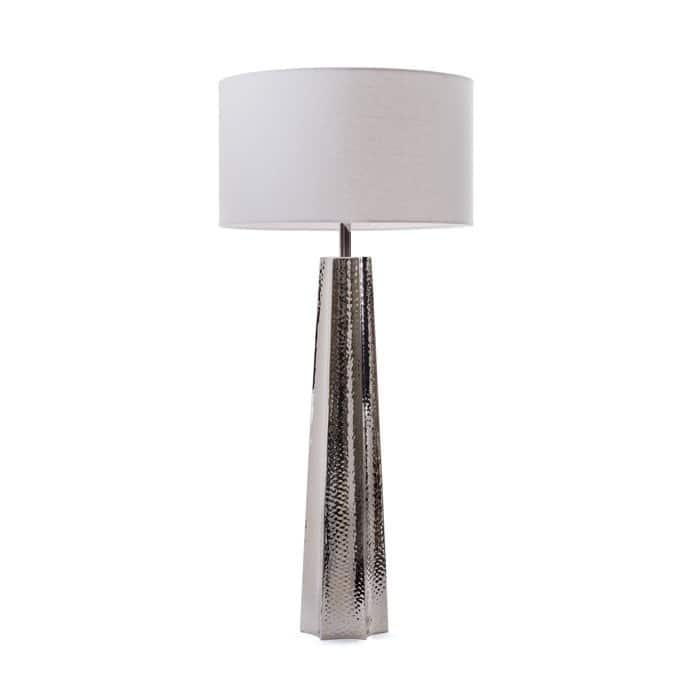 Hammered Nickel Table Lamp