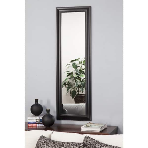Sandberg Furniture Black Deluxe Full Length Over the Door Mirror ...