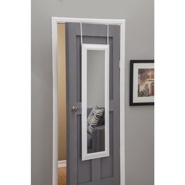 Sandberg Furniture White Deluxe Full Length Over the Door Mirror