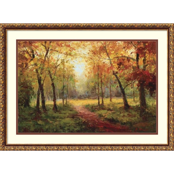 Shop Framed Art Print 'A Beautiful Walk in the Fall' by Mary Jean Weber ...