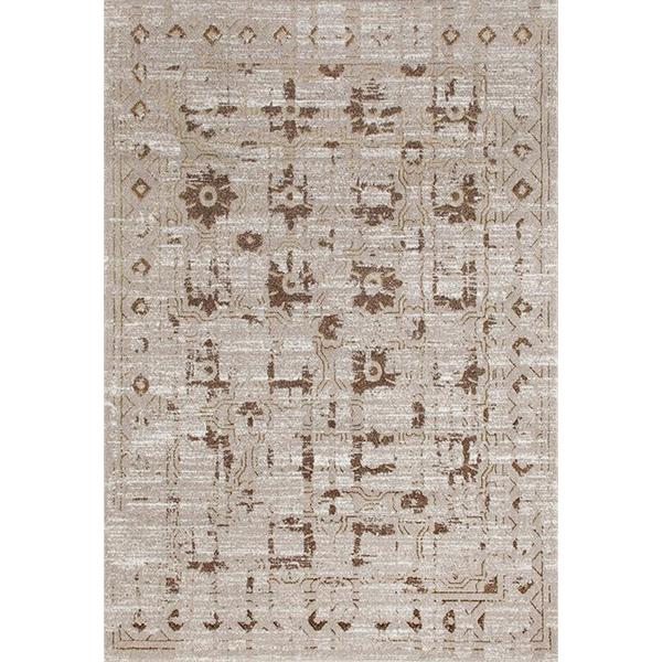 Persian Rugs Beverly Collection Beige Gold Brown Antique Styled Area Rug - 7'10" x 10'6"