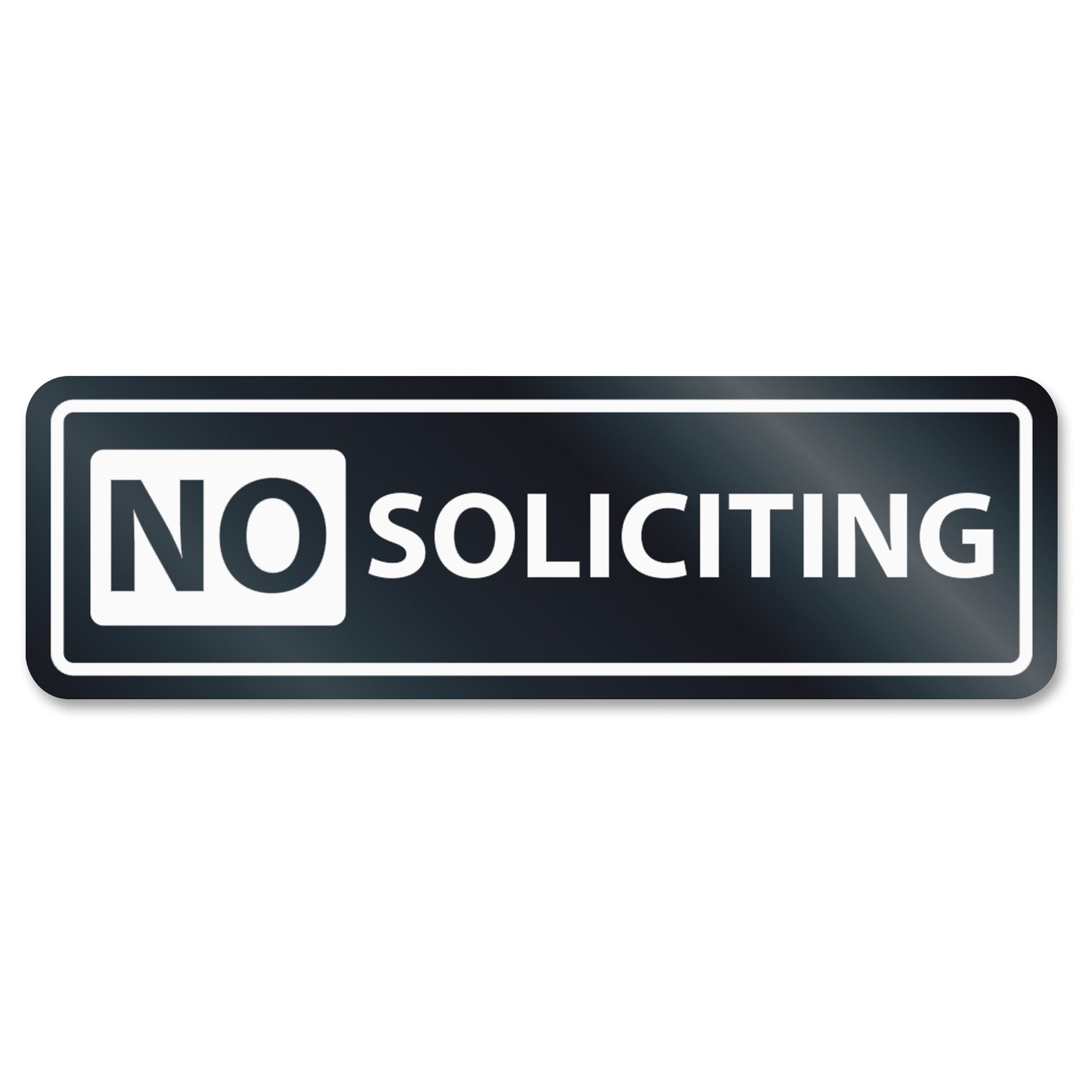 us stamp sign no soliciting window sign white white small