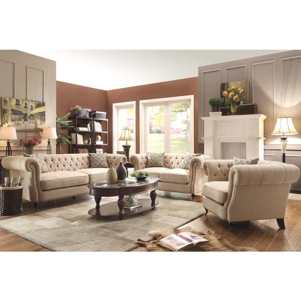 Shop Traditional Posh Living Room Collection With Tufted Design And Simple A Living Room Design Collection Shop Traditional Posh Living Room Collection With Tufted Design And Simple A Living Room Design Collection