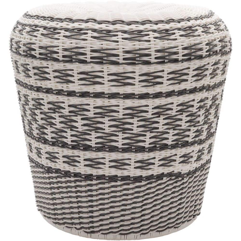 Alessandra Polyethylene/Metal Outdoor Stool (18 x 18 x 17)