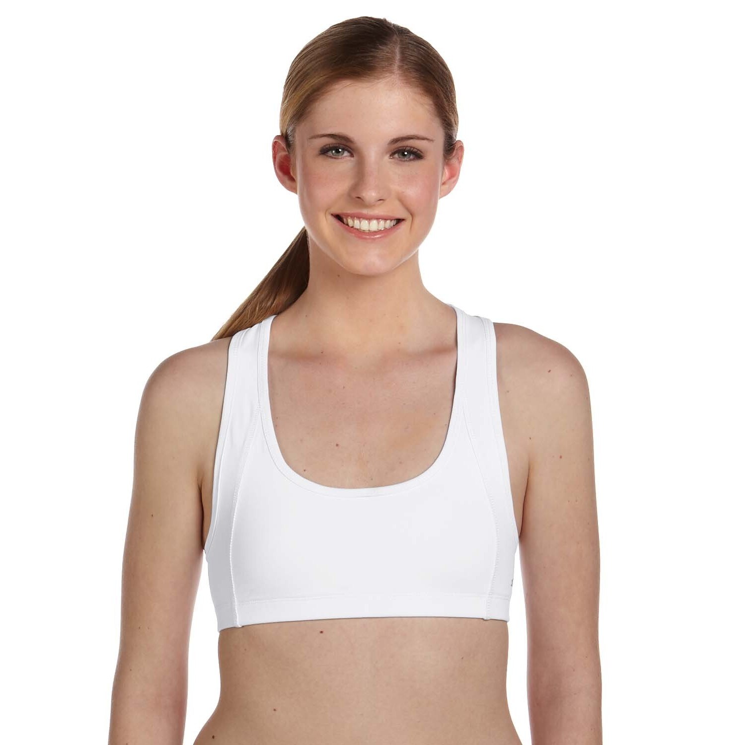 white mesh sports bra