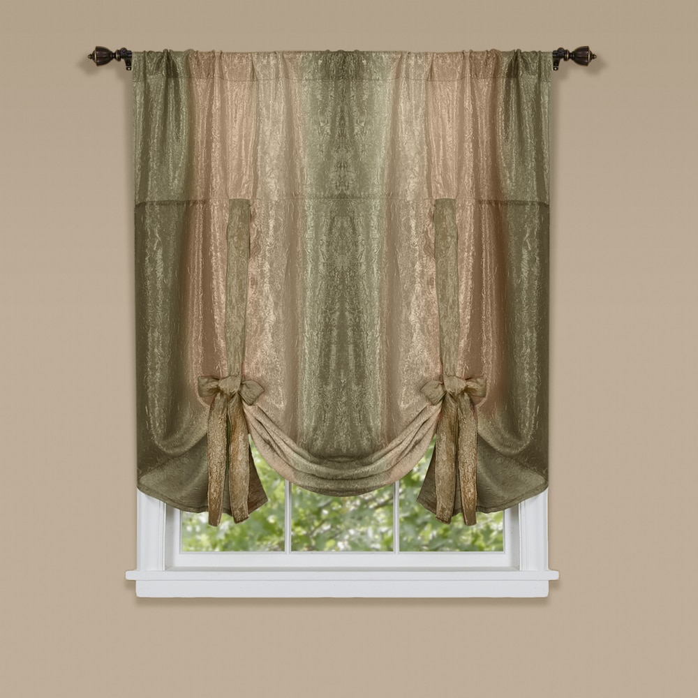 Linen Pull-up Curtains With Velcro Tape Tie up Valance Curtains for Kitchen  Adjustable Light Filtering Small Window Curtains 