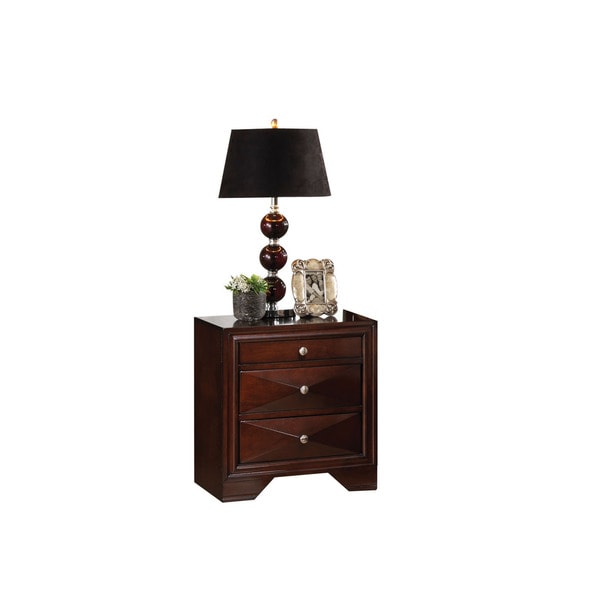 Windsor Merlot 2-Drawer Nightstand