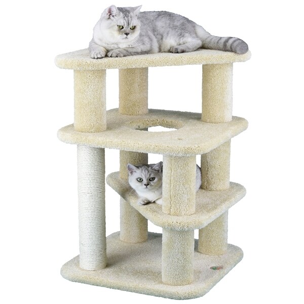 Shop Go Pet Club 32.25inch Tall Premium Cat Tree Beige Free