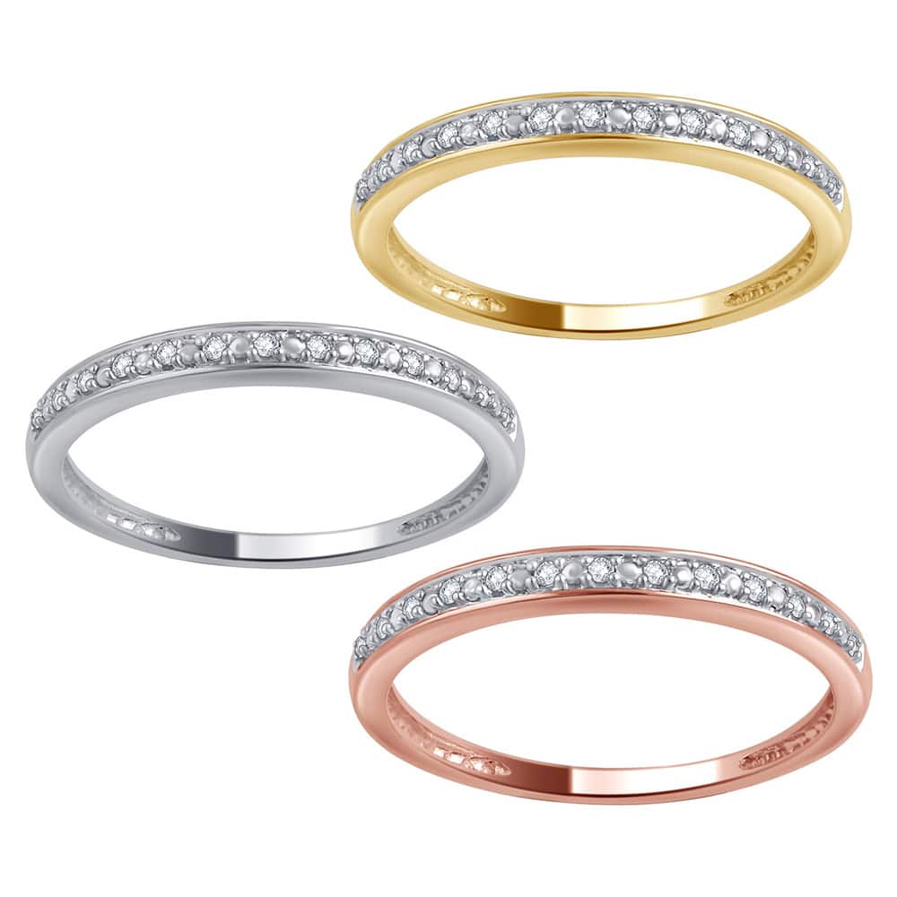 Divina 10kt Gold Diamond Accent Wedding Band Jewelry for Women