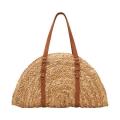 Women's San Diego Hat Company Woven Straw Bag BSB1358 Natural