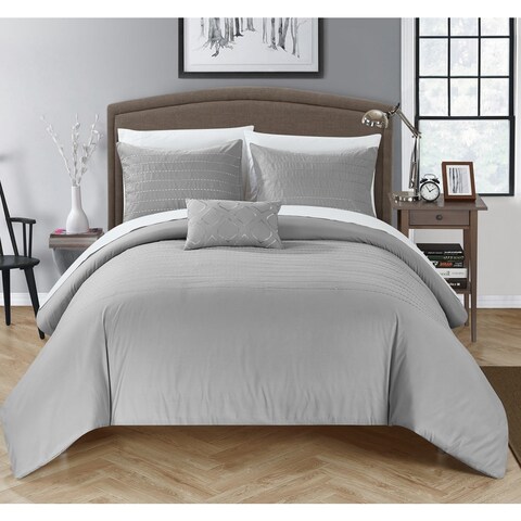 Silver Orchid Monroe 8-piece Grey Bed in a Bag Duvet Set