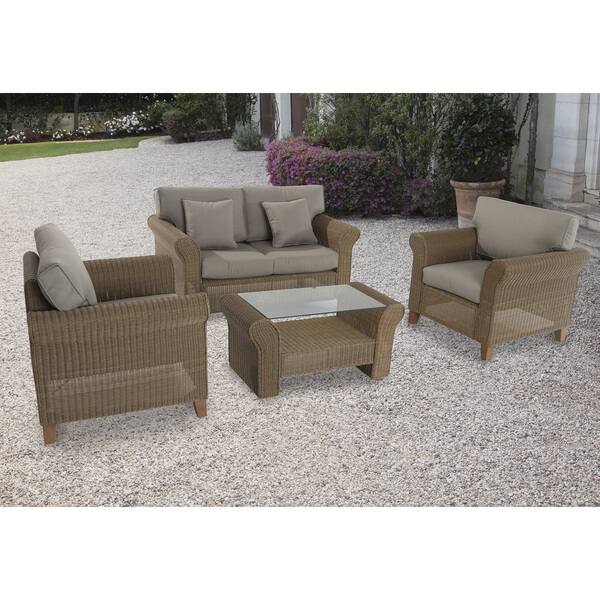 Cambridge Outdoor Avalon 4piece Wicker Seating Set Bed Bath & Beyond