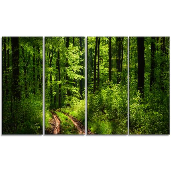 Shop Fascinating Greenery In Wild Forest Large Forest Wall Art Canvas Green Overstock 12302530