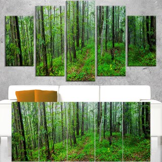 Green Wild Forest with Dense Trees - Large Forest Wall Art Canvas - Bed ...