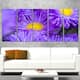 Bunch Of Large Violet Flowers - Large Flower Canvas Wall Art - Multi 