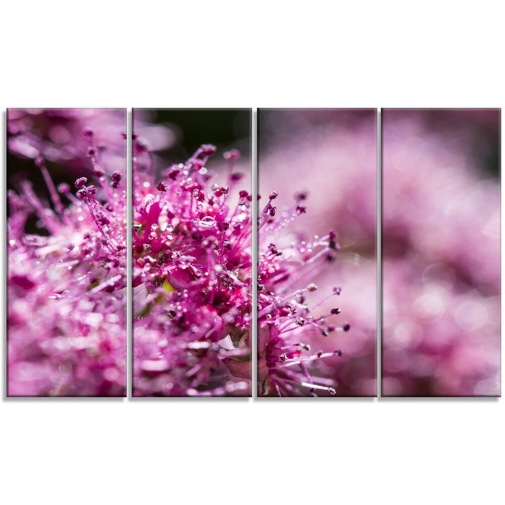 Bright Pink Little Flowers Large Flower Canvas Wall Art Bed Bath