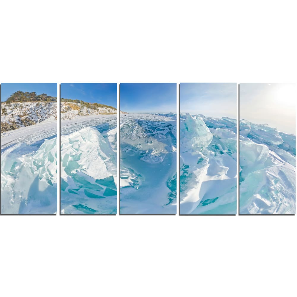 Blue Ice Mountains In Lake Baikal Siberia - Landscape Artwork Print On 