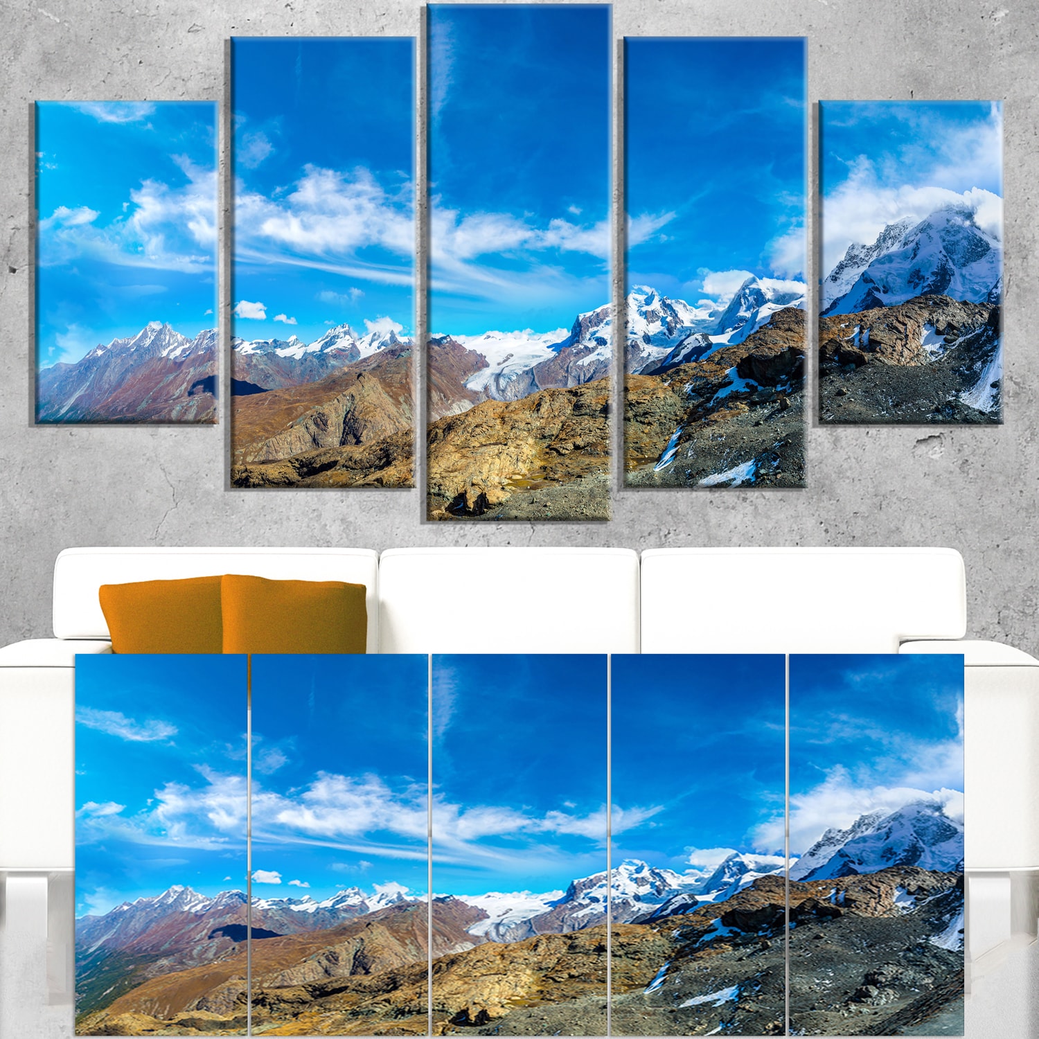 Alps Mountains in Switzerland - Landscape Wall Art Canvas Oversized | eBay