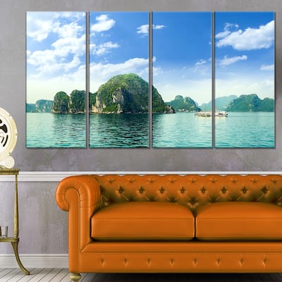 Ha Long Bay in Vietnam - Seashore Canvas Wall Artwork Print