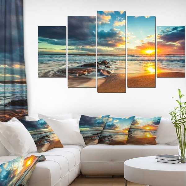 Beautiful Cloudscape Over The Sea Modern Beach Canvas Art Beautiful Cloudscape Over The Sea Modern Beach Canvas Art Print