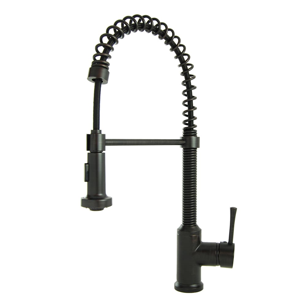 Shop Black Friday Deals On Brienza Oil Rubbed Bronze Residential Spring Coil Kitchen Faucet Overstock 12303238