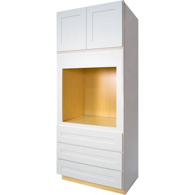 Everyday Cabinets White Shaker Universal 33-inch Oven Kitchen Cabinet