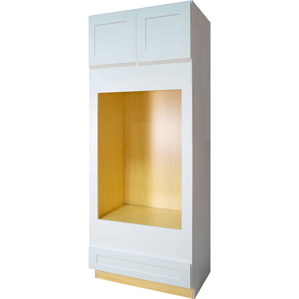 Everyday Cabinets White 33-inch Shaker Double Oven Kitchen Cabinet