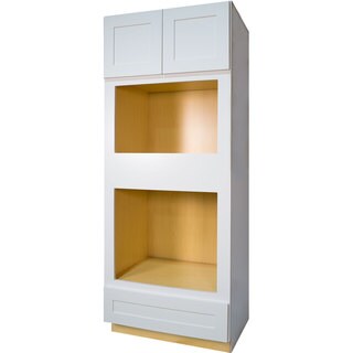 Shop Everyday Cabinets White 33 Inch Shaker Oven And Microwave Kitchen Cabinet Overstock 12303296