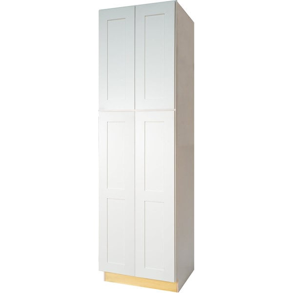 Everyday Cabinets 24 inch White Shaker Pantry Utility 