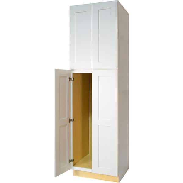 Shop Everyday Cabinets Shaker Style White 30 Inch Pantry Utility