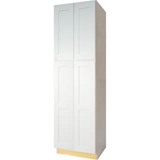 Shop Everyday Cabinets Shaker Style White 30 Inch Pantry Utility