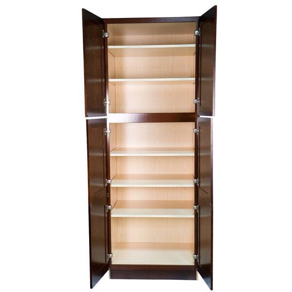 Shop Everyday Cabinets Leo Saddle Cherry Mahogany Wood 30 Inch