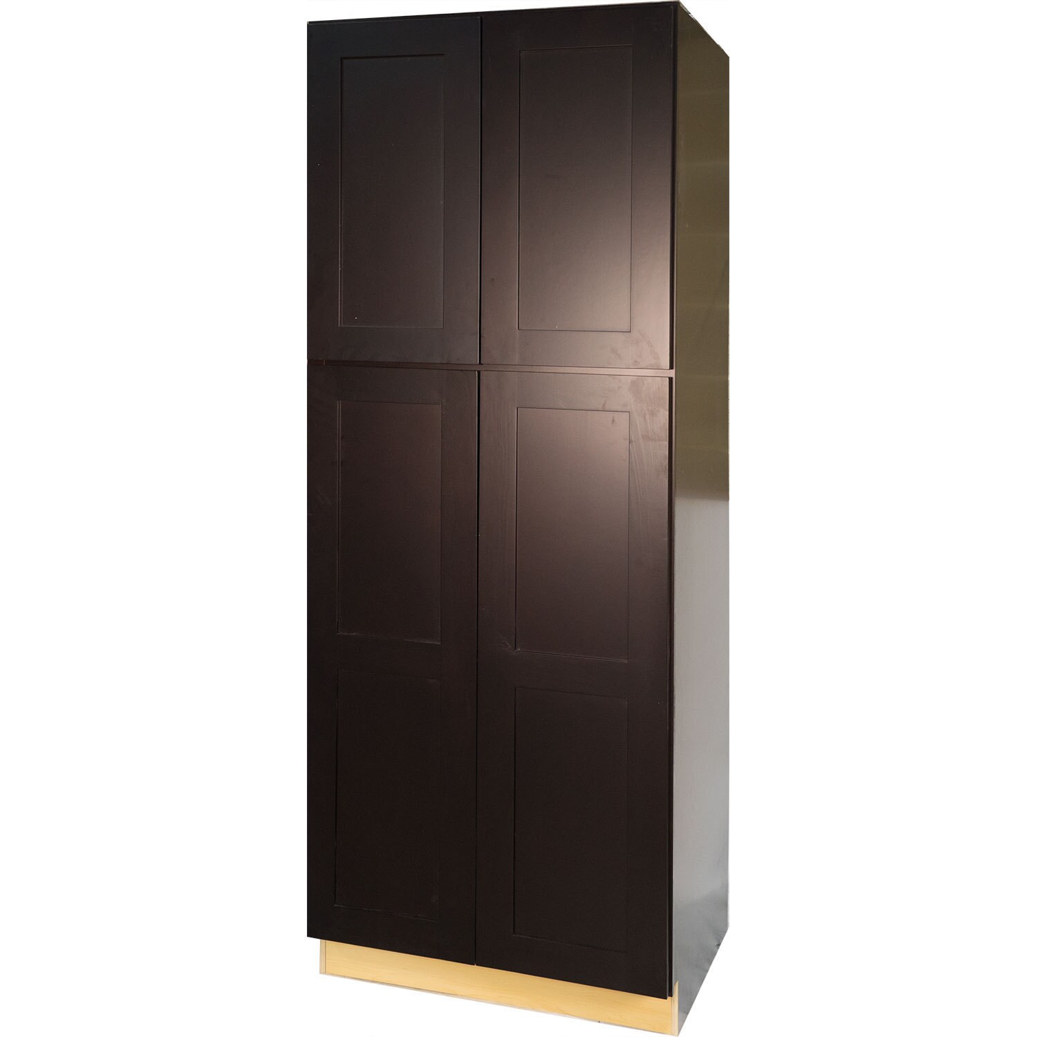 Shop Everyday Cabinets Dark Espresso Wood 30 Inch Shaker Pantry