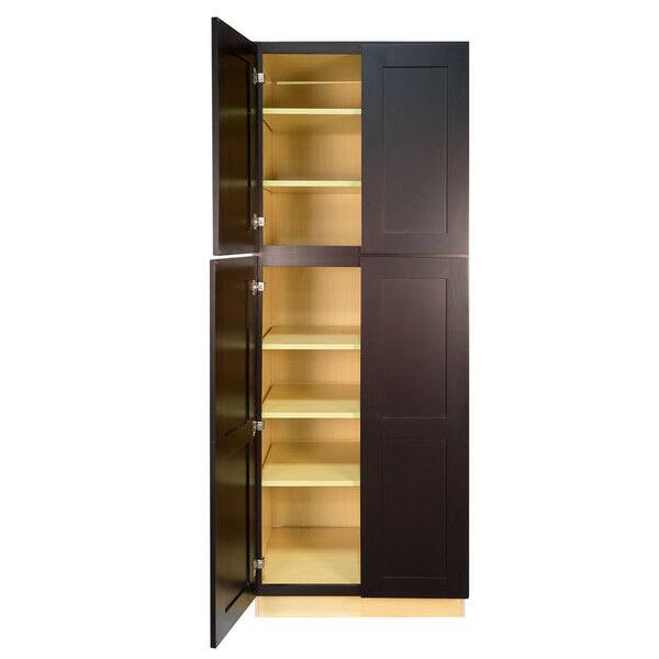 Everyday Cabinets Dark Espresso 24 Inch Shaker Pantry Utility Kitchen Cabinet Overstock 12303540