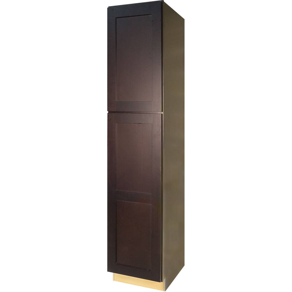 Everyday Cabinets 18-inch Dark Espresso Shaker Pantry/Utility Kitchen Cabinet