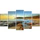 Sunset In Cala Violina Bay - Landscape Wall Art Canvas Print - Blue 