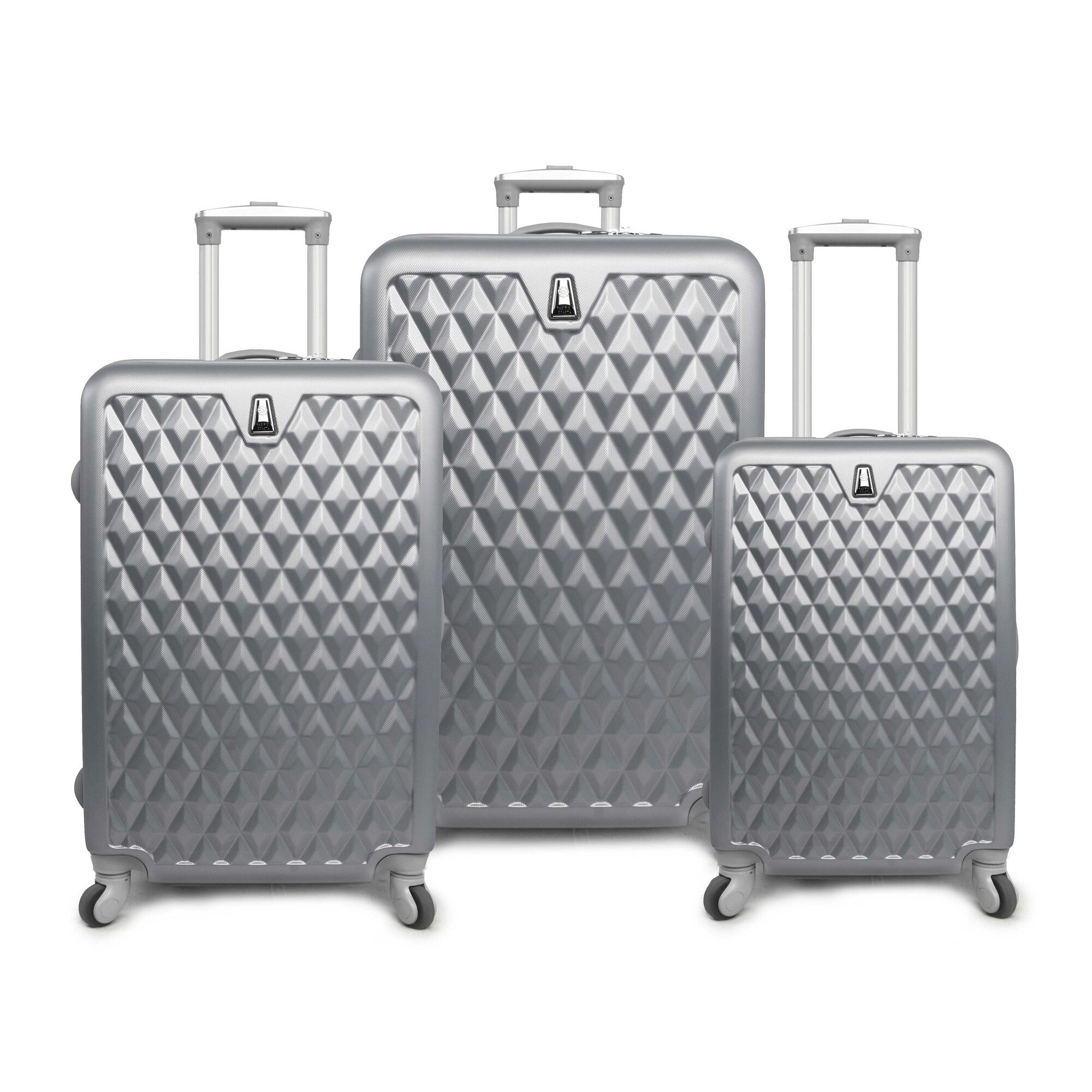 silver luggage set