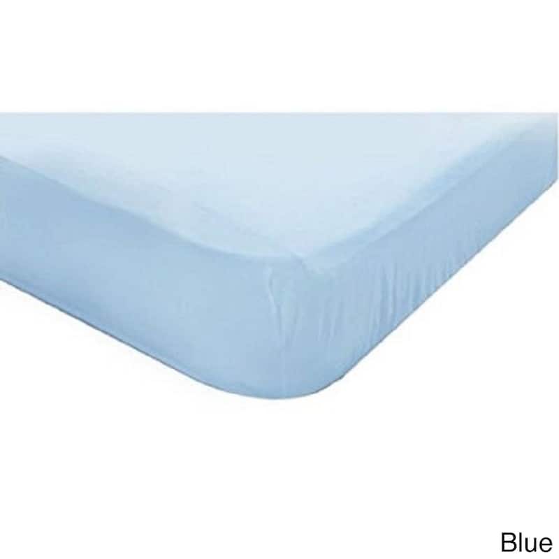 Bon Bonito 100-percent Cotton Jersey Knit Twin-size Fitted Sheet - Blue