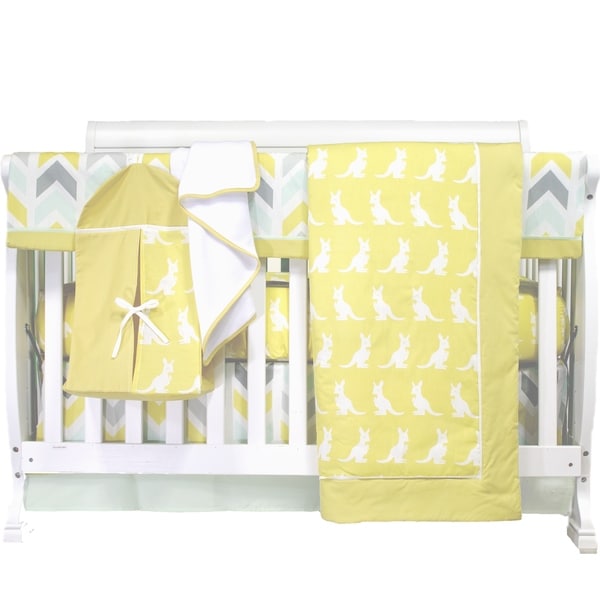 Safari Kangaroo 6-Piece Crib Bedding Set by Pam Grace Creations