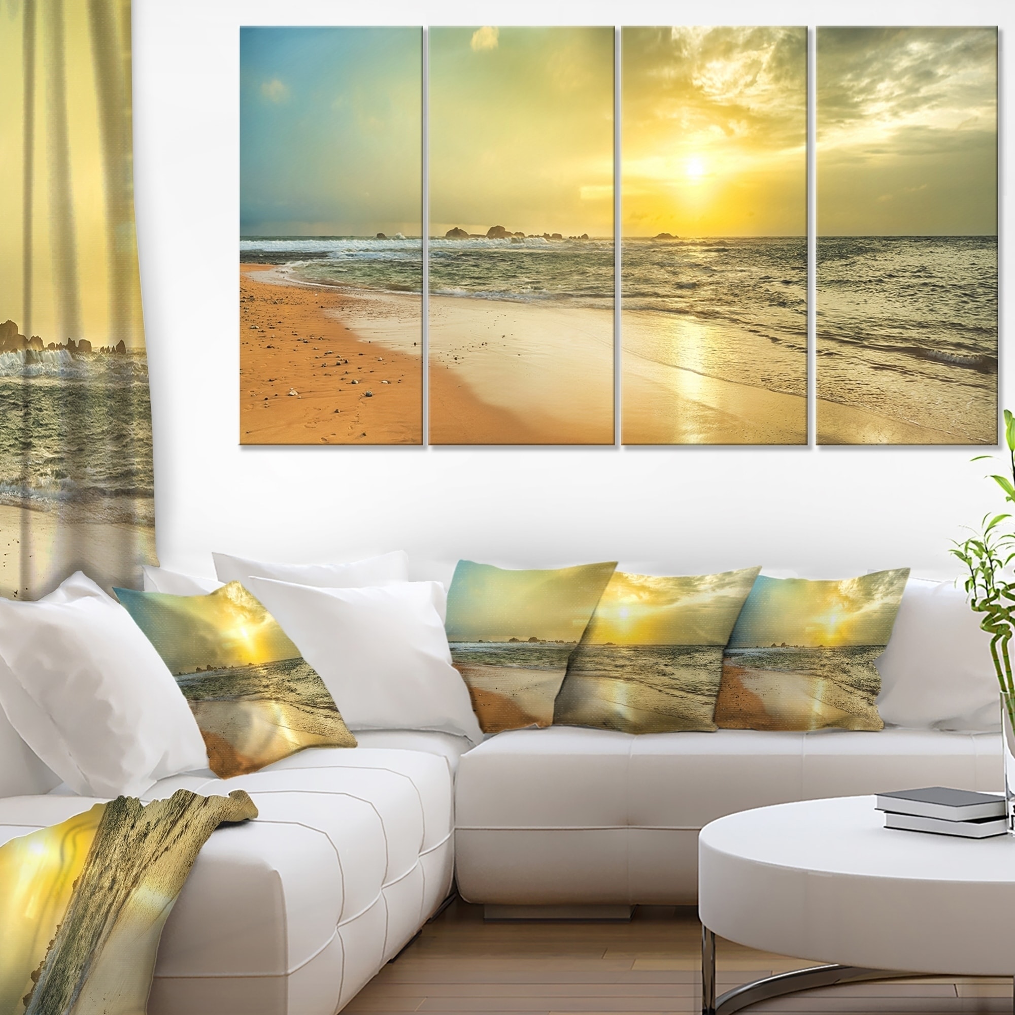 Discontinued Product Modern Seascape Canvas Artwork On Sale Overstock 12304424