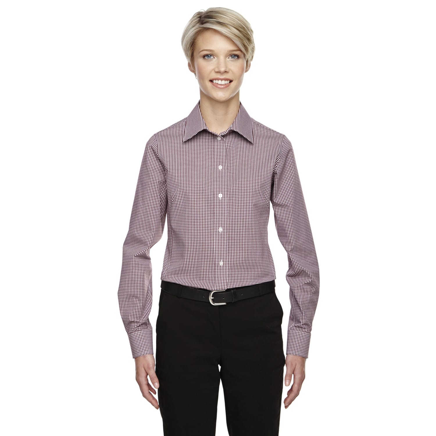 burgundy dress shirt womens