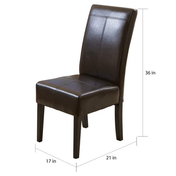 dimension image slide 1 of 3, Pertica Upholstered T-Stitch Dining Chairs (Set of 6) by Christopher Knight Home