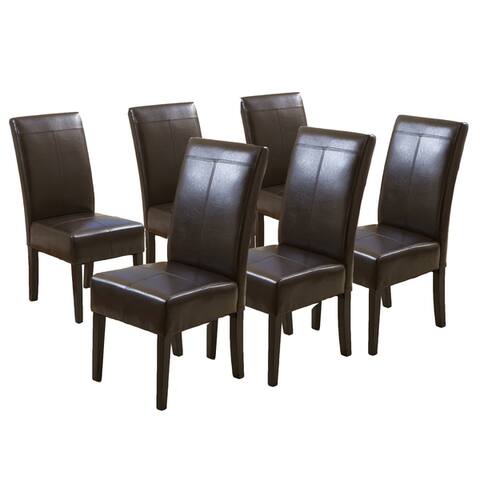 Pertica Upholstered T-Stitch Dining Chairs (Set of 6) by Christopher Knight Home