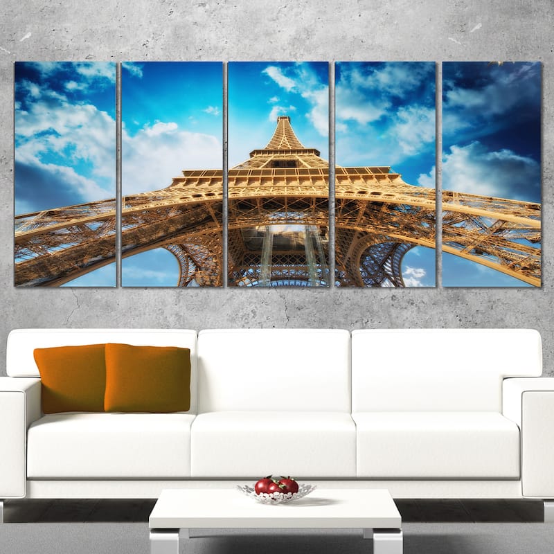 Beautiful view of Paris Eiffel Tower in Paris - Cityscape Canvas print ...