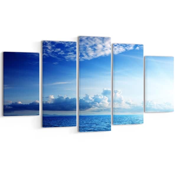 Caribbean Sea And Perfect Blue Sky Extra Large Seascape Art Canvas On Sale Overstock 12304973